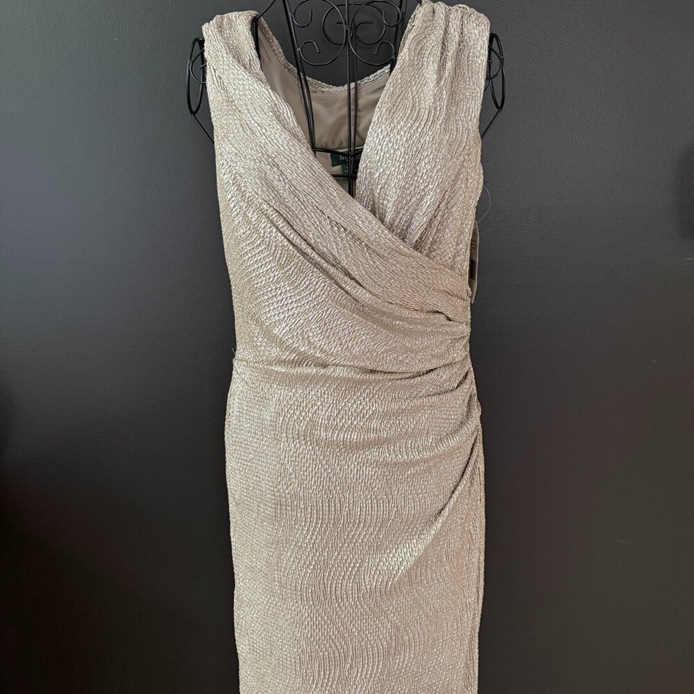 Ralph Lauren Gold Metallic Evening Gown